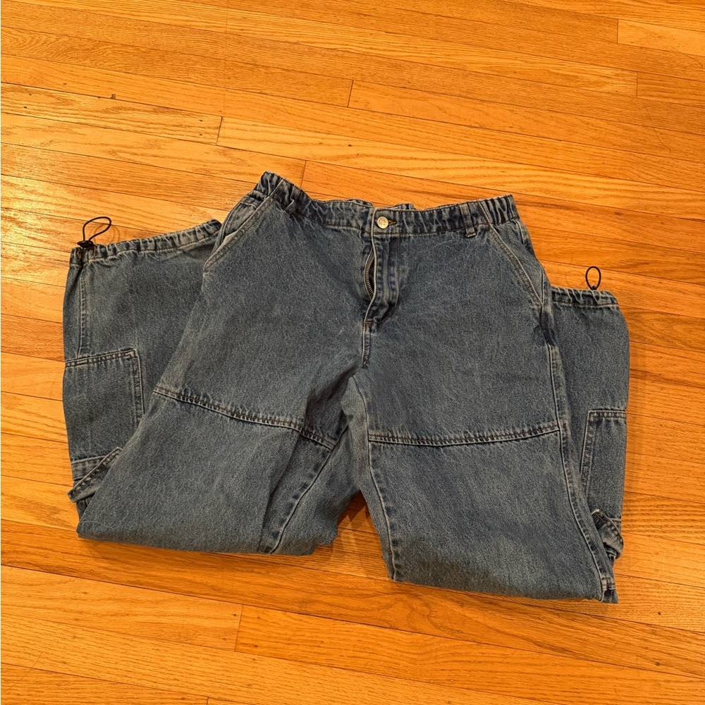 Forever 21 Denim Cargo Jogger Pants – Size 28